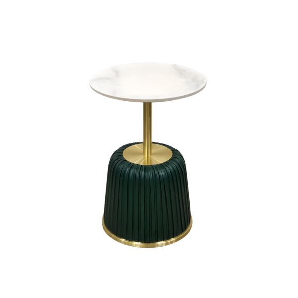 End Table, PVD coated base and marble